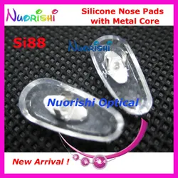 100pcs 500pcs 2000pcs Si88 Glasses Eyeglass Spectacle Eyewear Silicone Nose Pads With Metal Core Accessories 16mm free shipping