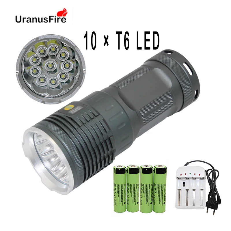 lanterna led tatica t6 30000 lumens luz led modos lanterna a prova dagua recarregavel dc tocha 18650 para acampamento 01