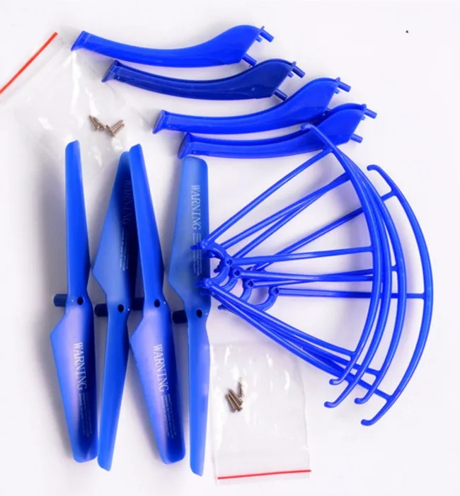 

Syma X5SC X5SW RC Quadcopter Spare Part Set Main Blade/Propeller Protector/Landing Skid(Blue&Red&White) with Screw