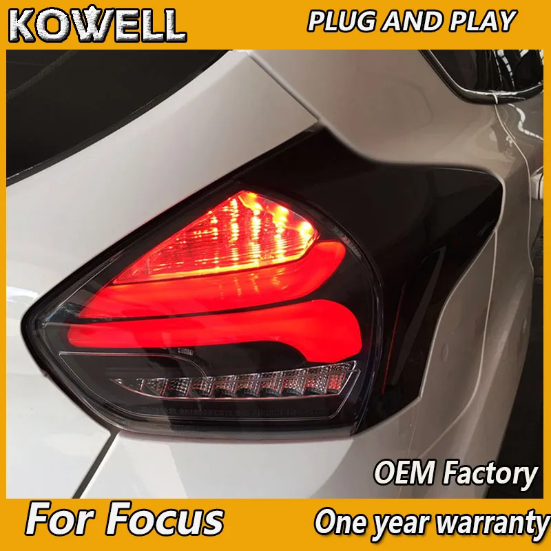 

KOWELL Car Styling for Ford Focus 2 taillights 2015 2016 2017 2018 LED Tail Lamp rear trunk lamp cover with dynamic turn signal