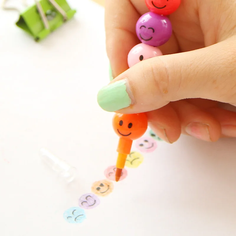 2 pcs/lot cute face color art marker demountable caryon color pen kawaii stationery school supplies canetas escolar papelaria