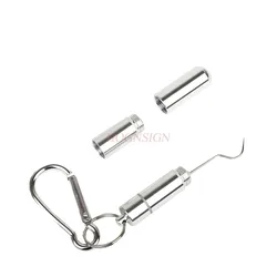 Metal Toothpick Stainless Steel Tooth Pick Hook Hook Portable Key Ring Aluminum Alloy Toothpick Toothpick Box Sale