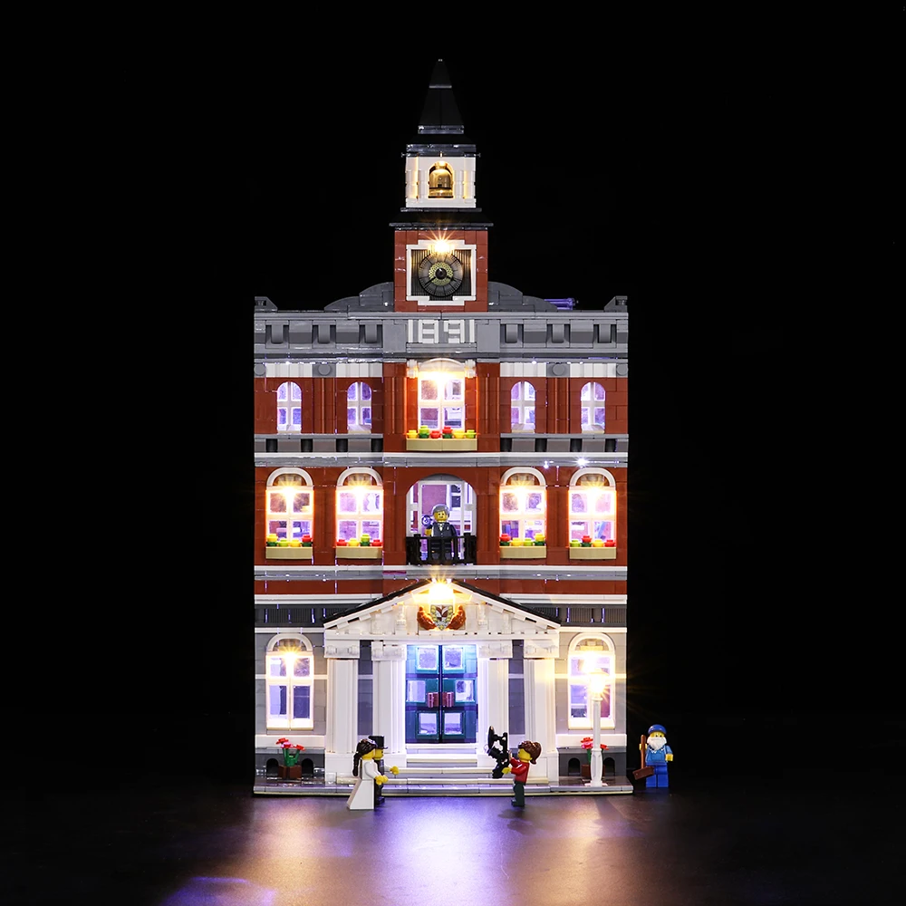 Vonado LED Light Set For 10224 Town Hall Building Blocks Bricks Toys (Only Light+Battery Box)