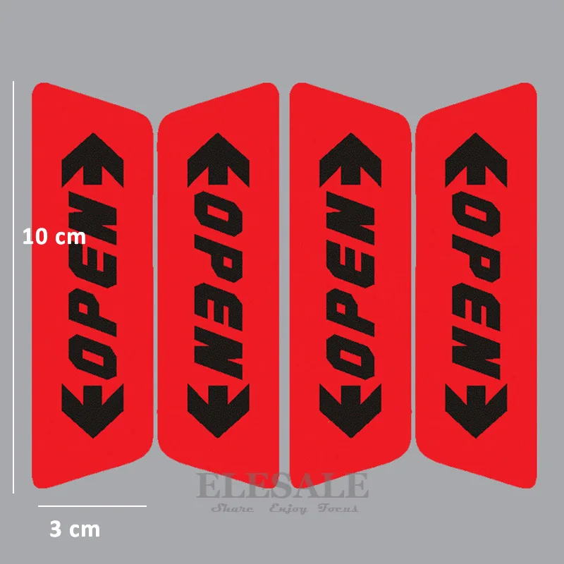 4pcs Reflective Warning Sticker Car Door Open Anti-Collision Warning Red Decal Signs Day/Night Visible