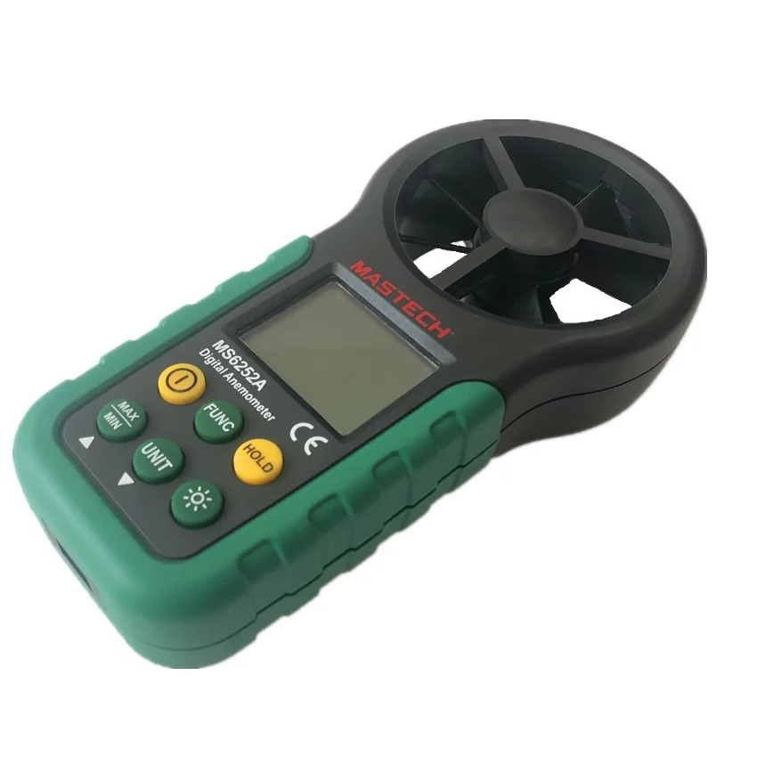 Imagem -03 - Mastech-medidor de Velocidade do Vento Modelo Ms6252a Digital com Barra Gráfica Medidor de Fluxo de ar