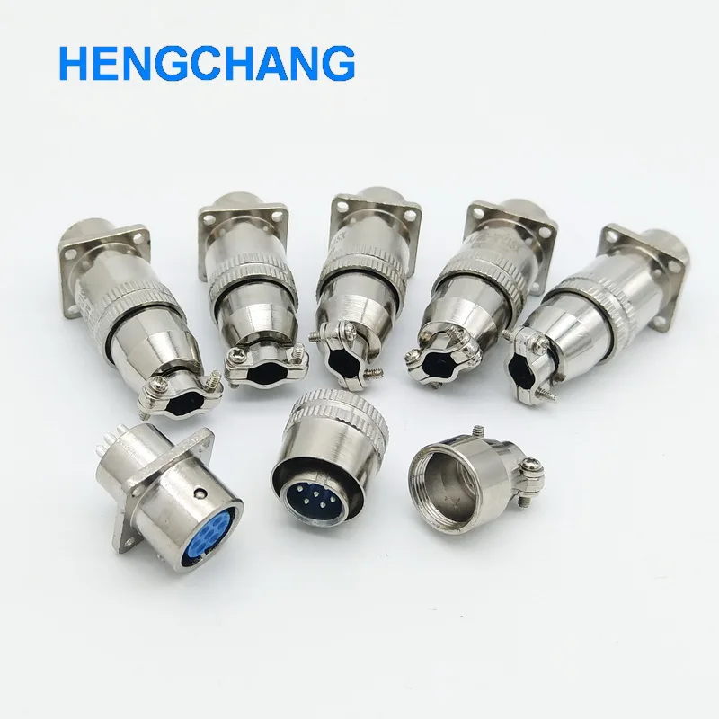 12mm XS12 With Flange Push Pull Self-Locking Fast Aviation Connector Square Mount 1set