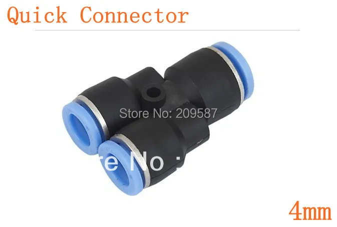 

10pcs 4mm Push In Equal Y Pneumatic Jointer Quick Connector