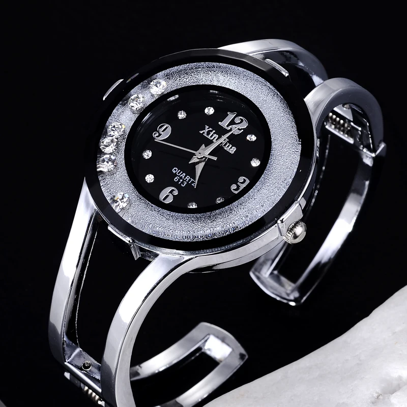 Luxury Women bangle watches quartz fashion bracelet watch crystal stainless steel brand xinhua casual clock wristwatch relojes