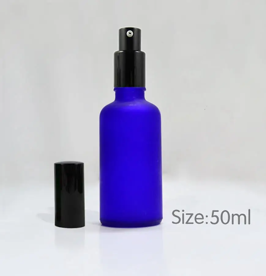 

wholesale high quality 50ml matte glass bottle wholesale 100pcs/lot 4 color premium emulsion bottle glass jar