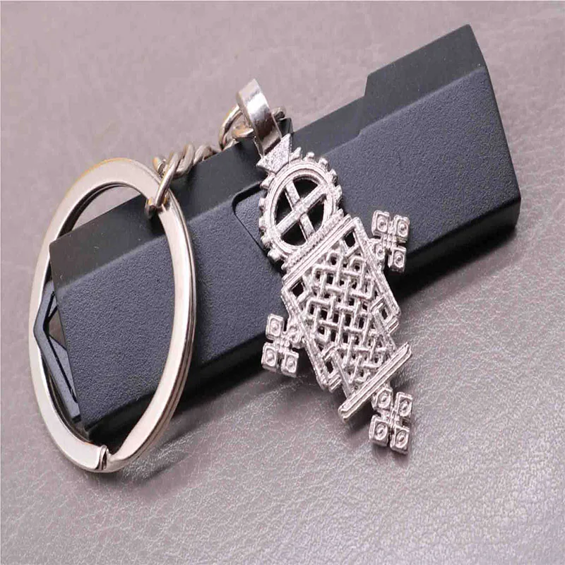 Charm African Cross Key Chain Ladies Men\'s Egyptian Cross Key Chain Car Key Ring Jewelry Orb Gift