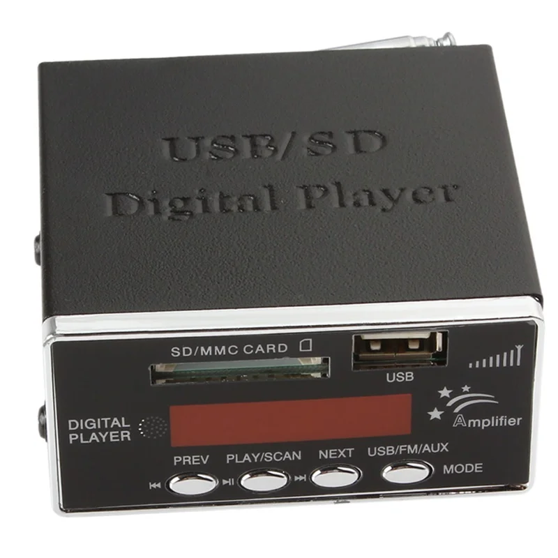 12V Auto Car Power Amplifier MP3 SD USB Audio Player Reader FM Radio 4-Electronic Keypad Support USB SD MMC Card with Remote
