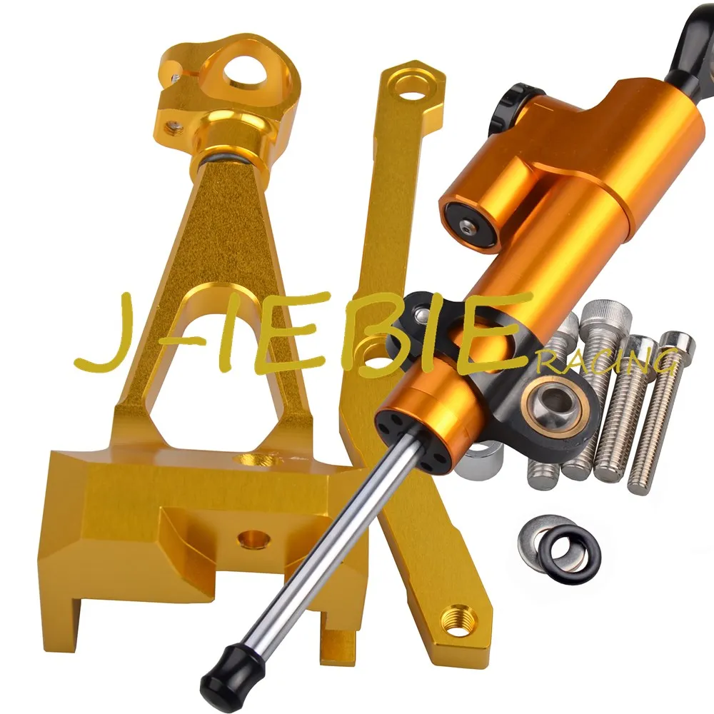 

CNC Steering Damper Stabilizer and Gold Bracket Mounting For Yamaha MT09 2013-2016 2014 2015