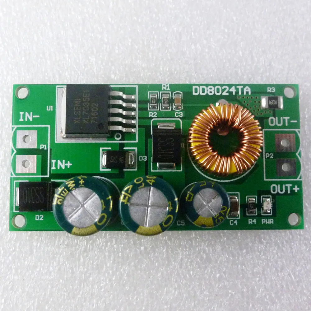 DEVMO DC-DC Step-Down Spannungsregler Mit LCD – Einstellbar 1.5-32V, 5A Max, In Acryl-Gehäuse