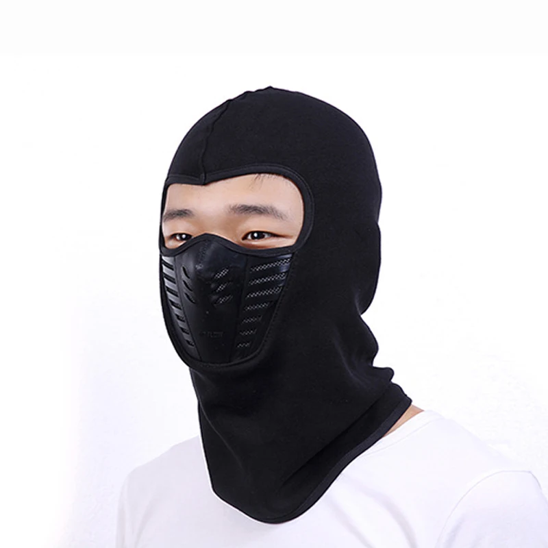 Windproof Skullies Beanies for Men Women Full Face Mask Autumn Winter Hat Breathable Fleece Balaclava