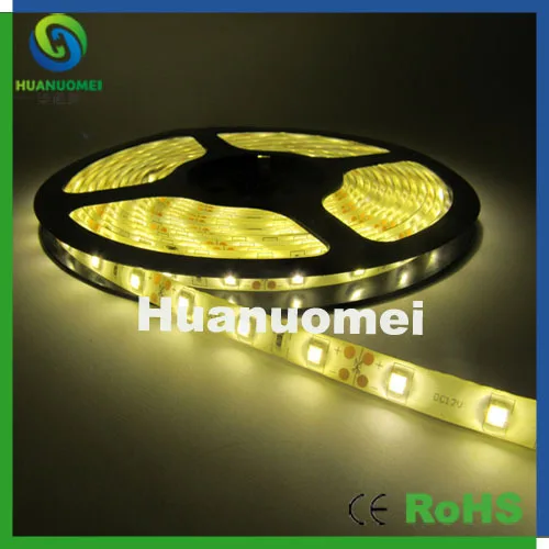 Promotion! 60leds/m, 5m/roll ,SMD3528 warm white led tape IP65 flexible led strip light waterproof