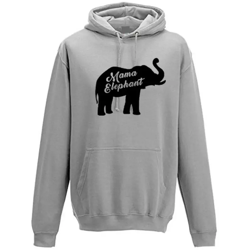 Skuggnas New Arrival Mama Elephant Hoodie Unisex Mother's Day Birthday Gift Mum Hoody Christmas Gift Hood High quality Tops