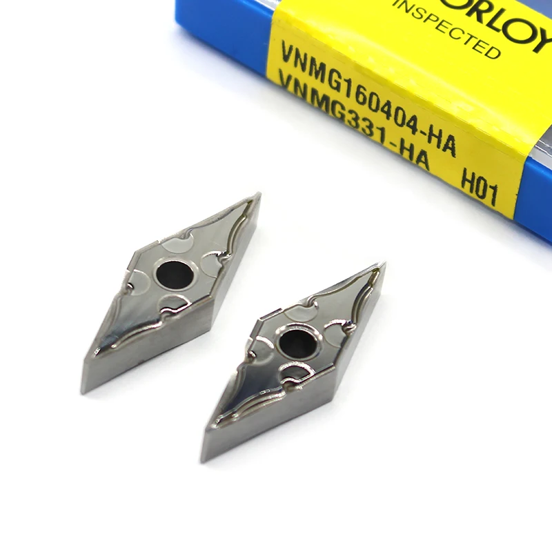 VNMG160404 هكتار H01 الألومنيوم القاطع شفرة VNMG 160404 إدراج قطع أداة تحول أداة أدوات الكمبيوتر AL + القصدير سبائك الخشب