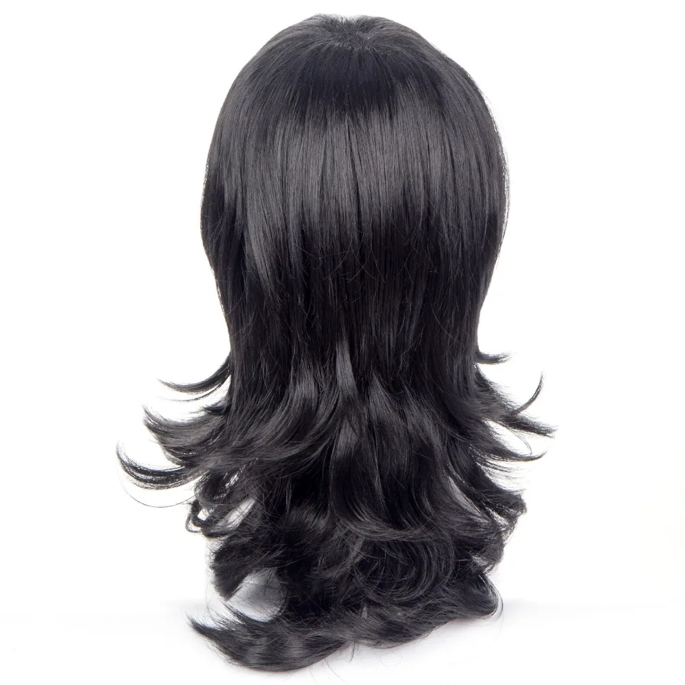 Shouta Aizawa 45cm Long Wavy Black Heat Resistant Cosplay Costume Wig+wig cap