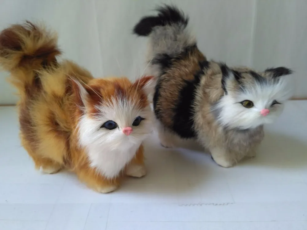 

plastic&furs simulation cat about 12x7x13cm model simulation lovely cat handicraft prop home decoration gift d2533