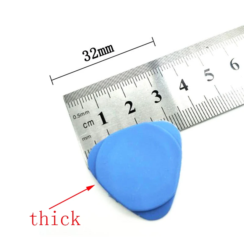 10 piezas de herramientas de apertura de plástico gruesas y delgadas para teléfonos, púas de guitarra de plástico para iPhone, iPad, tabletas y PC, kit de desmontaje 4