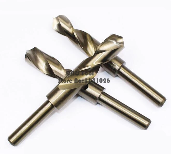 Vástago reducido de 1/2 pulgadas, broca helicoidal de HSS-CO, hoja de 14,0mm-30,0mm para mecanizado de calibre (14/15/16/17/18/19/20/22/25/28/30) mm)