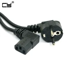 5FT C13 IEC Kettle 90 right angle Degree to European 2 pin Round AC EU Plug Power Lead Cord PC 150cm  Cable