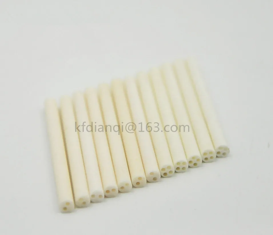 

OD*ID=6*1.5mm / 2 Bores High Purity 99.3% Alumina Advanced Ceramic Insulator for Thermocouple Thermistor and RTD's Sight Tube