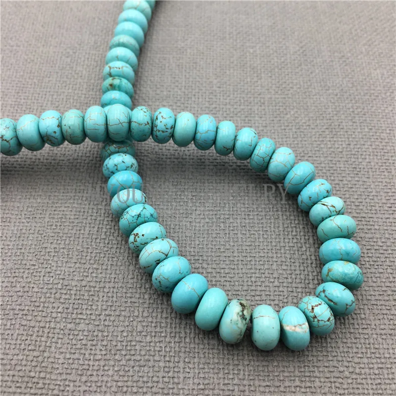 Blue Turquoises abacus Beads ,Natural Stone Beads For DIY Jewelry Making, 5strands/lot MY0154