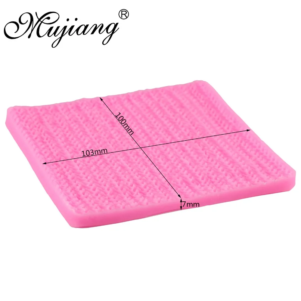 Sweater Fabric Knitting Texture Biscuits Embossed Pad Decorating Lace Mat Silicone Mold Fondant Wedding Cupcake Decoration Tools