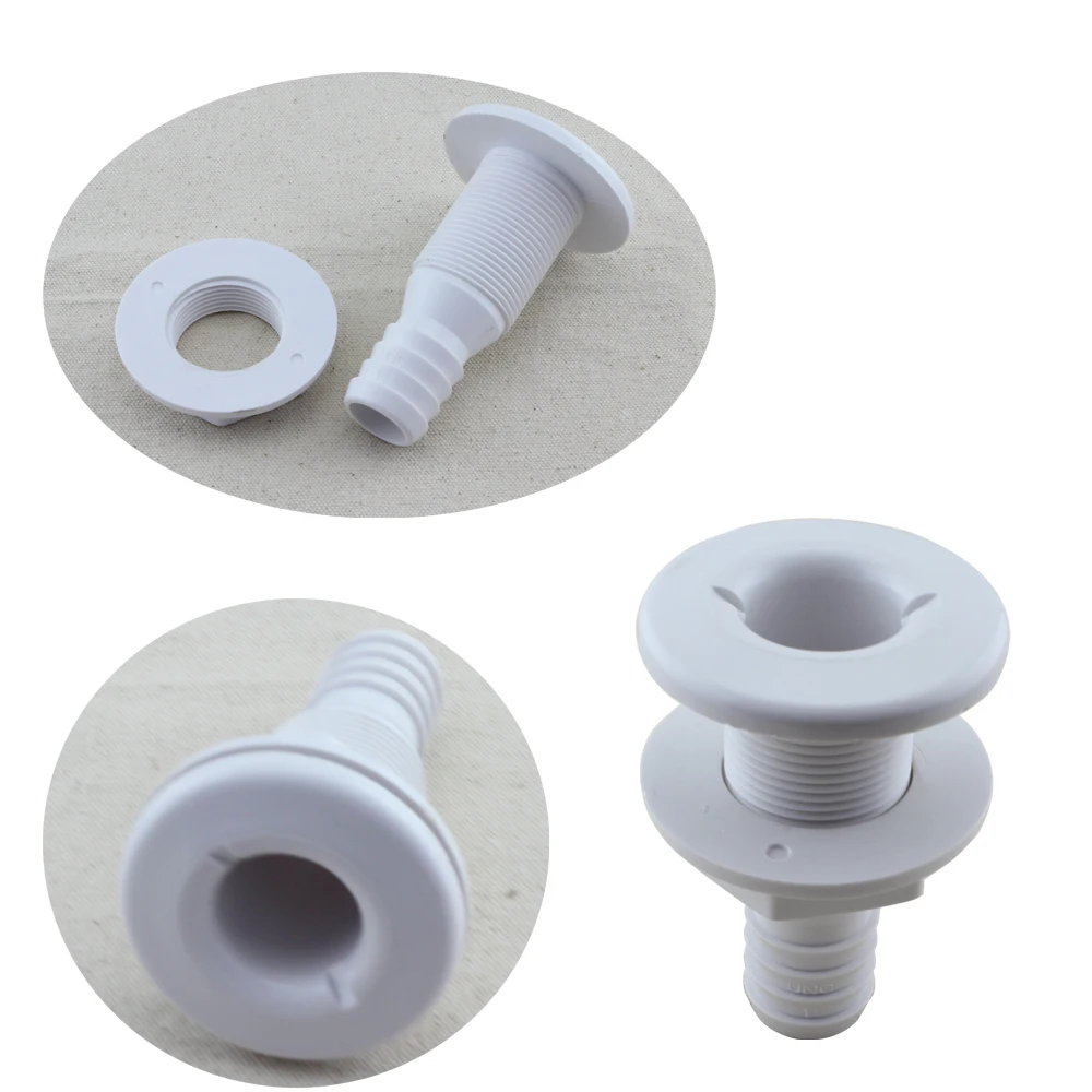 Barca Attraverso Scafo Montaggio/Scarico 3/4 "Hose Barb Marine Materiale di Nylon