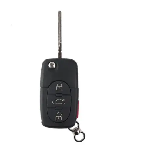 3+1 Button Blank Round Head Folding Flip Remote Key Shell for VW Bora Golf Polo Passat CR2032 Type