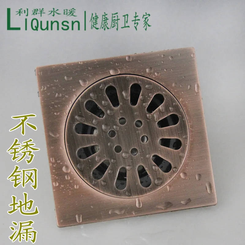 Stainless steel thicker antique floor drain hotel engineering special deodorant floor drain 3% bathroom bathroom special