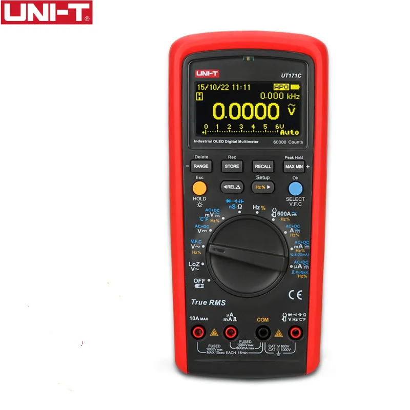 Tablete Ut171c Industrial True Rms Multimedidor Digital de Reconhecimento Testador de Resistência