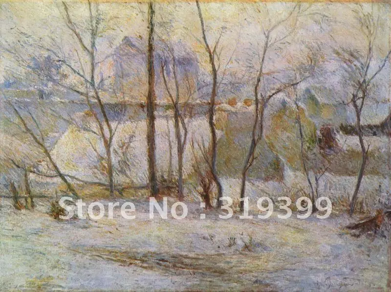 

Oil Painting Reproduction,Garden under Snow by paul gauguin ,Free Shipping,100% handmade on linen canvas,