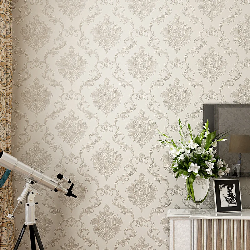 

beibehang refined 3d 3d European nonwovens wallpaper Damascus wallpaper bedroom living room background wall papel de parede