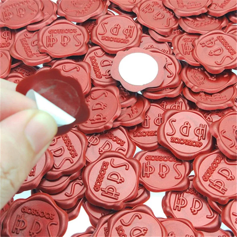 Self Adhesive Wax Seal Stickers, Wedding Initials, Wax Stamp, Envelope Seal, RSVP seals,28 Colors Available