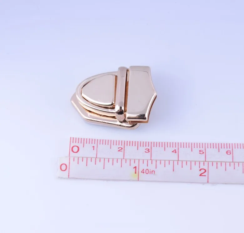 Free Shipping-10 Sets Rose Golden Jewelry Wooden Case Boxes Bag Making Lock Latch Hardware 21mm x 29mm 27mm x 24mm,J1825