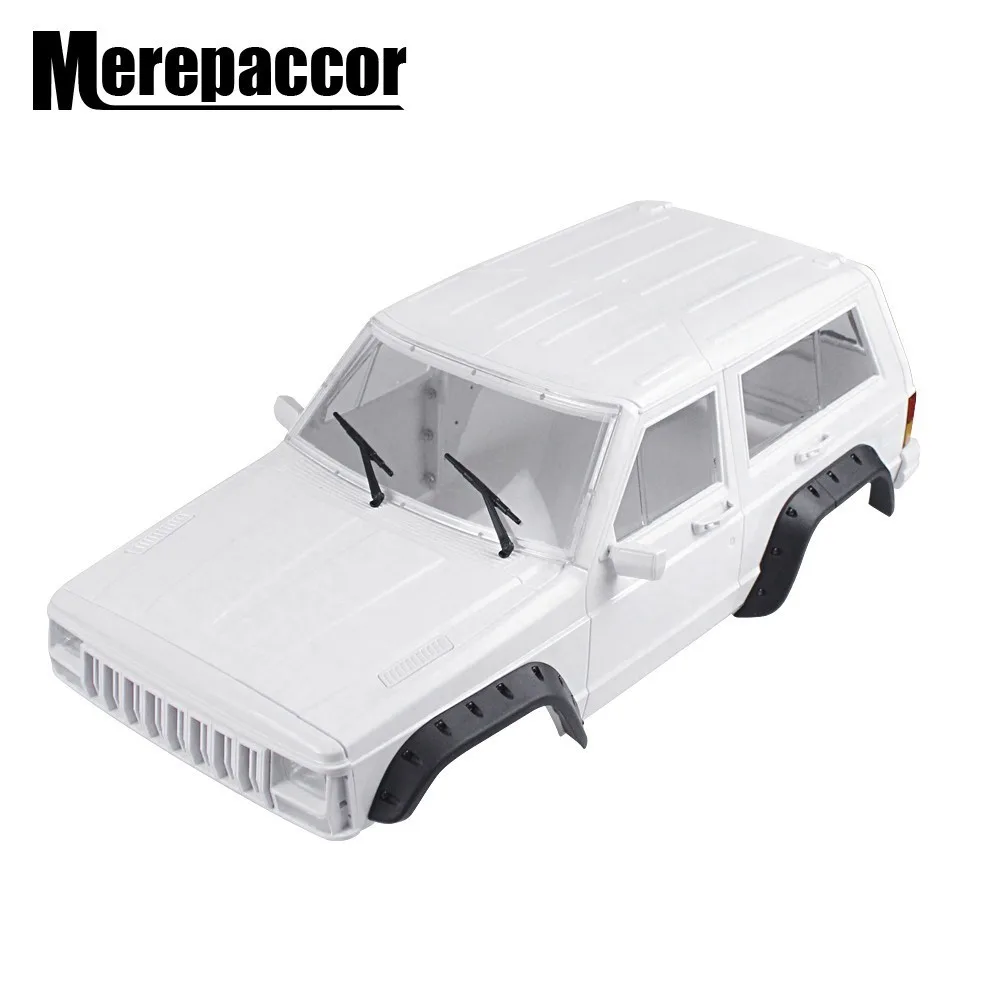 MEREPACCOR Hard Plastic 275mm Wheelbase Cherokee Body Shell for 1/10 RC Rock Crawler D90 TF2 MST