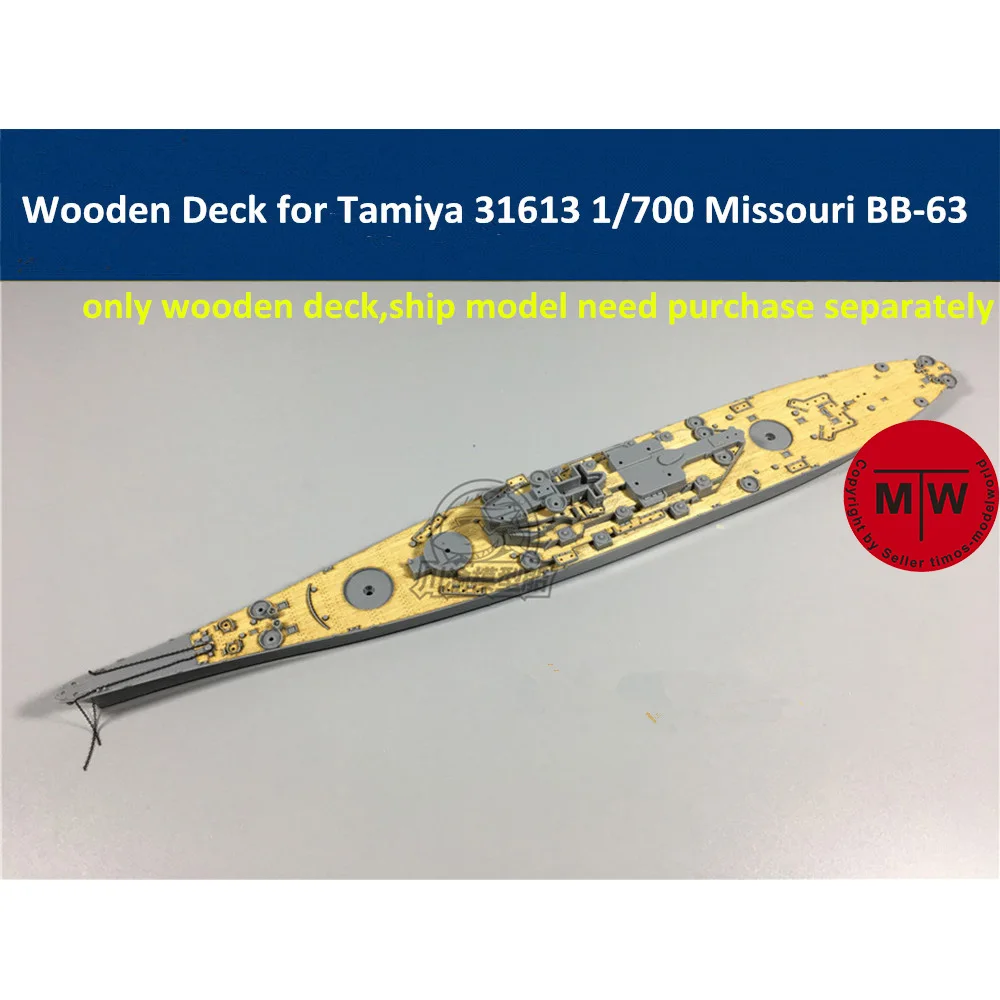 1/700 Scale Wooden Deck for Tamiya 31613 USS Missouri BB-63 Ship Model CY700014