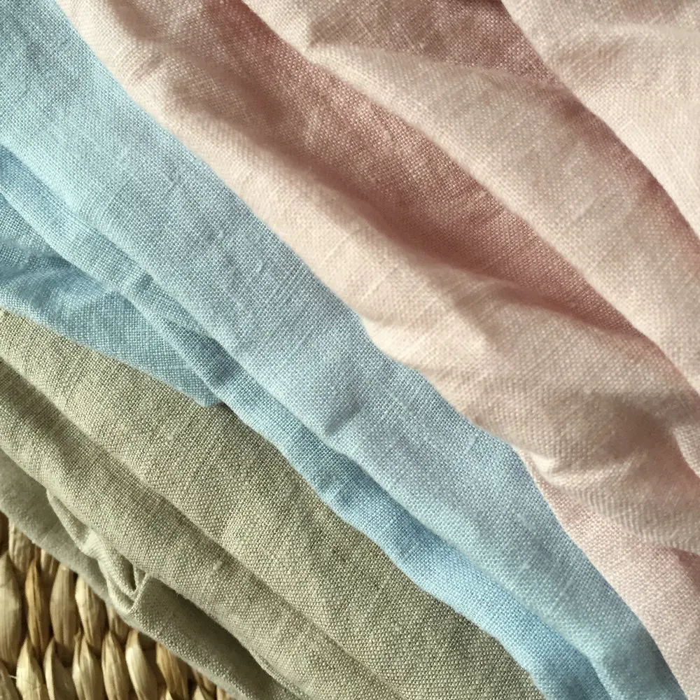 100% French Linen Fabric 280cm Width Use For garment  Bedding Sets