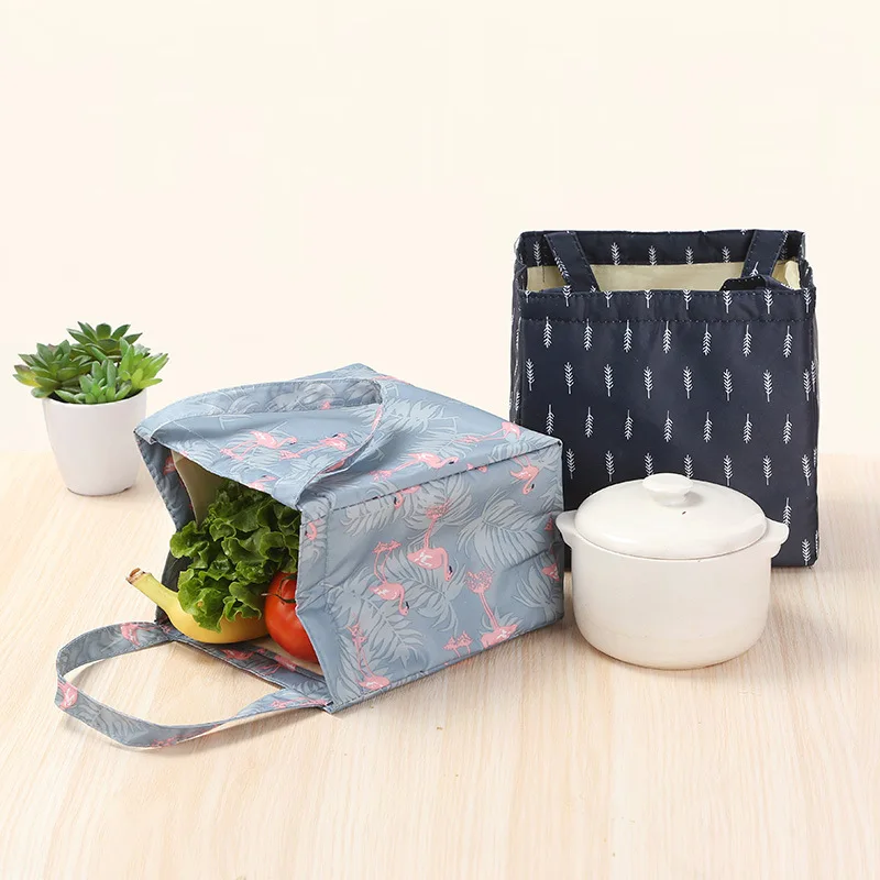 New Waterproof Cooler Lunch Box Portable Insulated Canvas Lunch Bag Thermal Food Picnic Lunch Bags for Women Kids