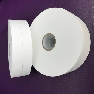 blank white nylon Washing  label fabrics Package barcode printed tape nylon label Bar code printing tape