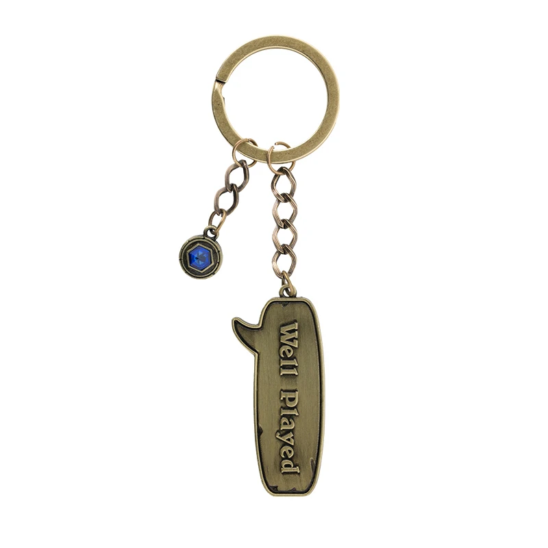 

WOW Game Hearth Key Chain Well Played Stone Keychain Gifts For Boyfriend Men Car Bag Accessories Key Rings Women Presents