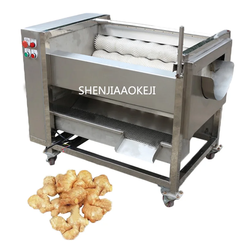 ZH-QP800S อัตโนมัติขิงซักผ้าและ peeling เครื่อง/ขิง roller peeling เครื่อง Sweet potato ทำความสะอาด peeling เครื่อง 380 V