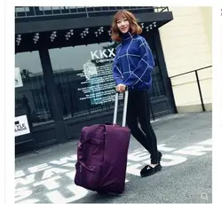 Travel Trolley Bag wheeled Bag Women Rolling Baggage Oxford  Trolley bags Business Travel luggage bag For men suitcase on wheels