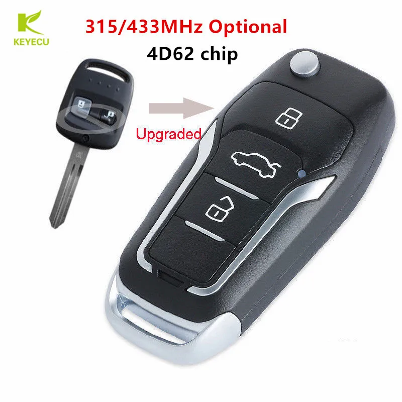 

KEYECU Replacement Remote Car Key Fob 315/433MHz 4D62 Chip for Subaru Impreza Forester 2000-2008, for Liberty Outback 2000-2003