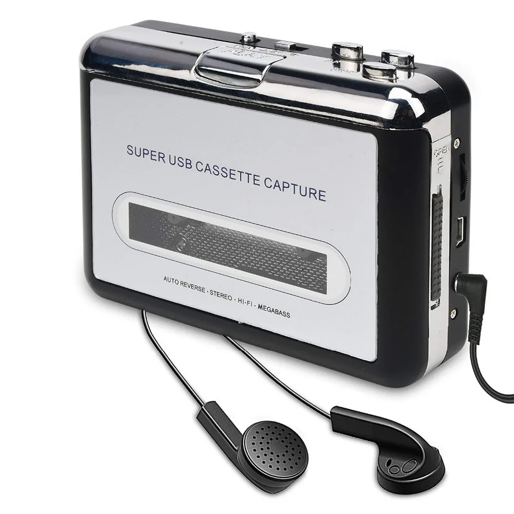 

Cassette Player Cassette Tape To MP3 CD Converter Via USB,Portable Cassette Tape Converter