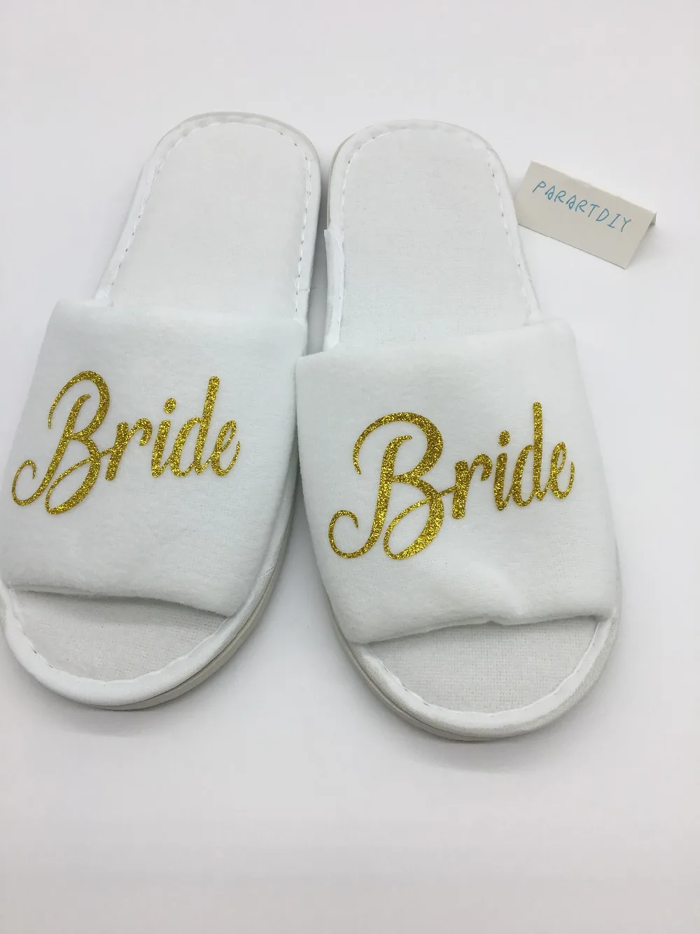 Personalized gold Wedding bride groom Slippers,Bridal Party Slippers.Bachelorette party favors gifts,Wedding gifts favors
