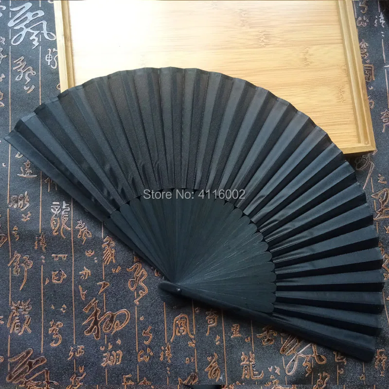 100pcs Black Color Men Folding Hand Fan 21cm Summer Portable Souvenir Decor Handheld Fan Wedding Party Favor