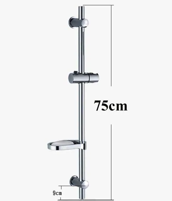 75cm shower sliding bar rod with soap dish and shower holder